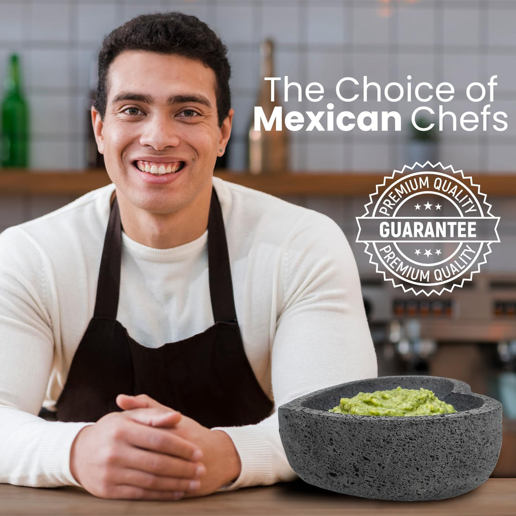 Flat Base Heart Molcajete