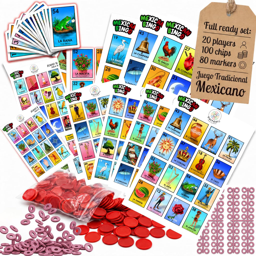 Mexican Lotería, 20 Players and 100 Chips