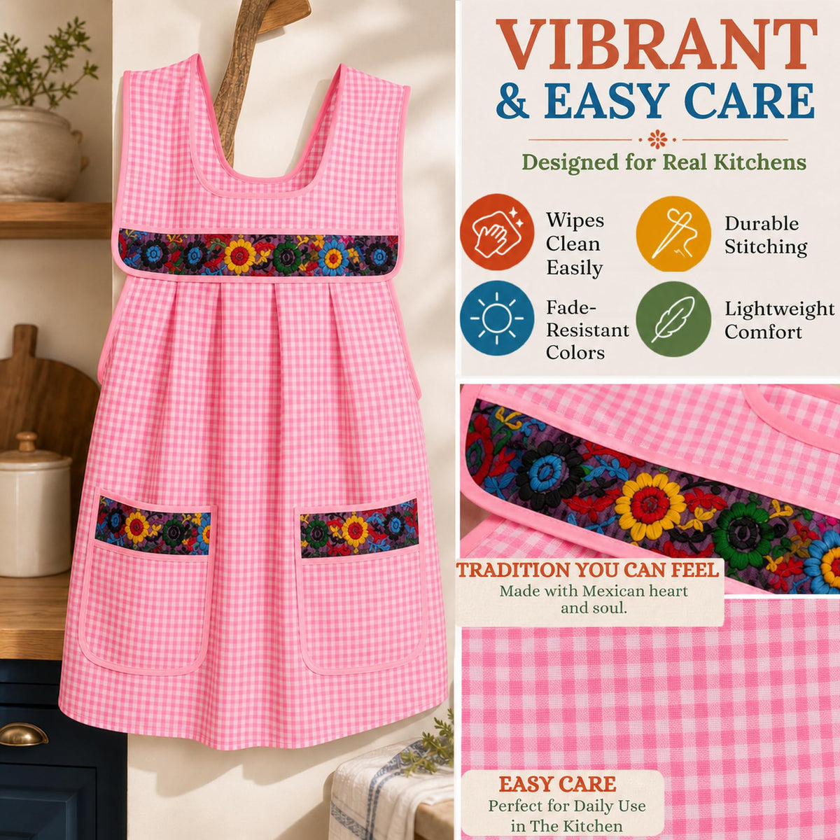 Embroidered Mexican Apron