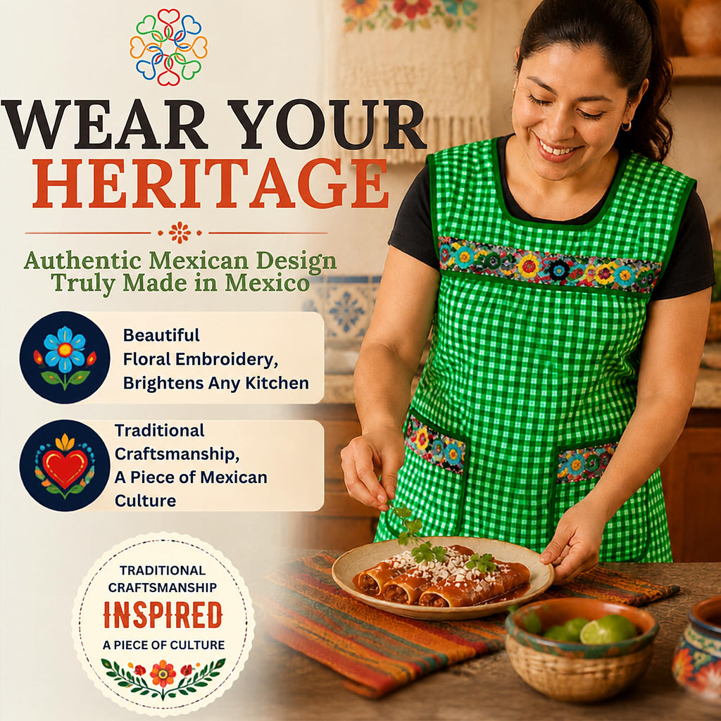 Embroidered Mexican Apron