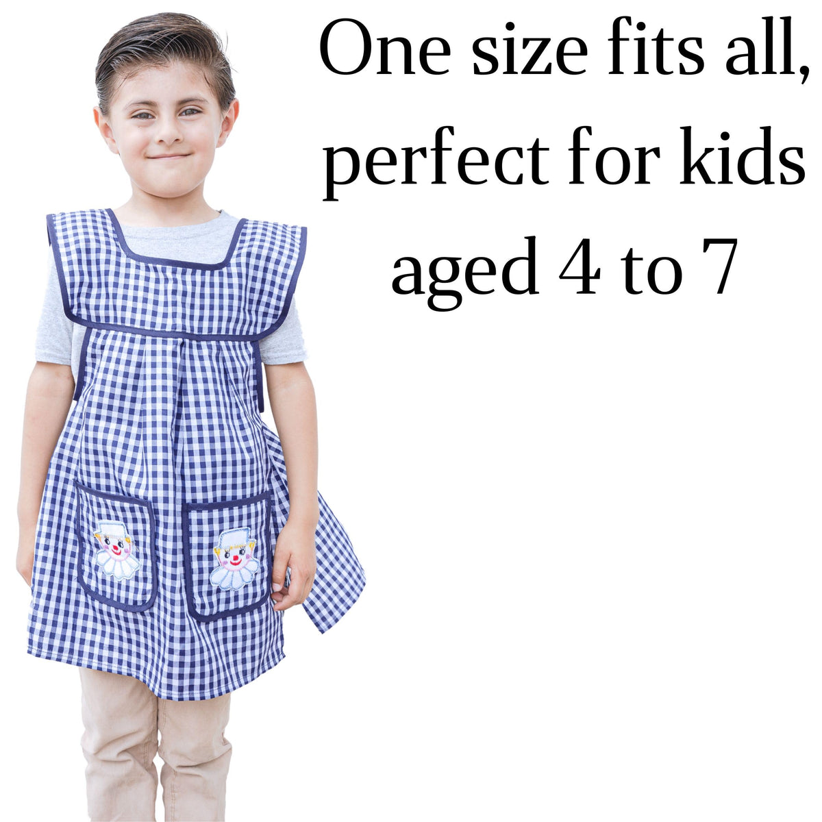 Kids Aprons 2 Pack for Boys, Blue and Red