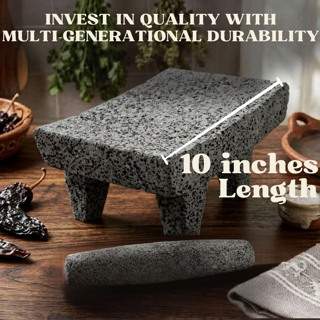 Metate with its 10 inch grinding surface