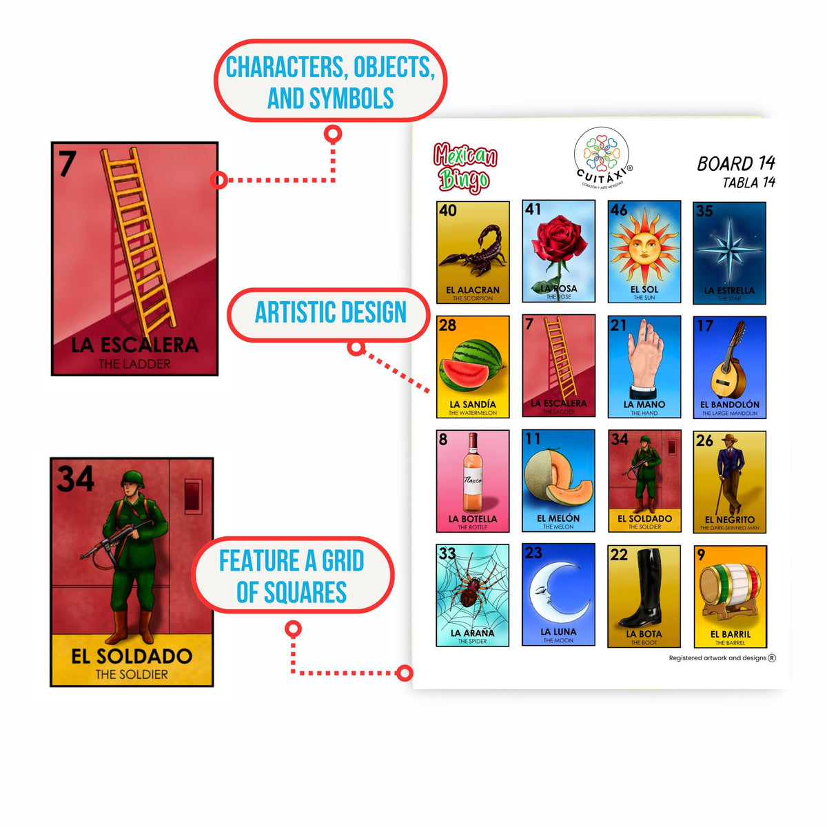 Mexican Lotería for 10 Players