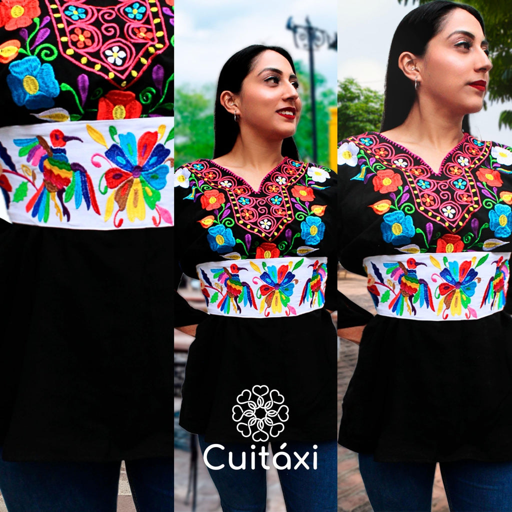 White Embroidered Mexican Belt