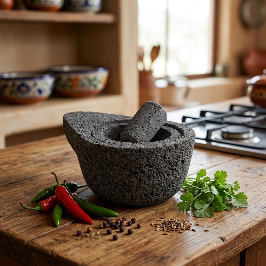 Avocado Molcajete Set