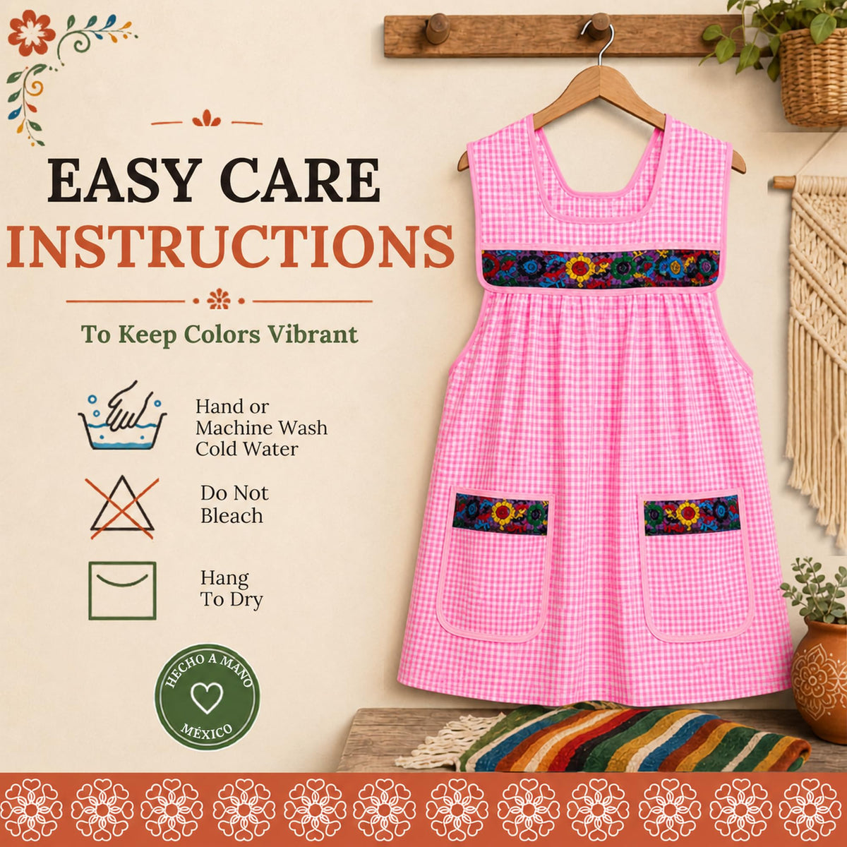 Embroidered Mexican Apron