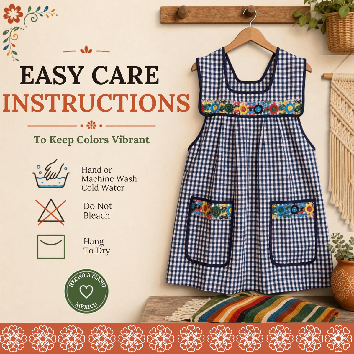 Embroidered Mexican Apron