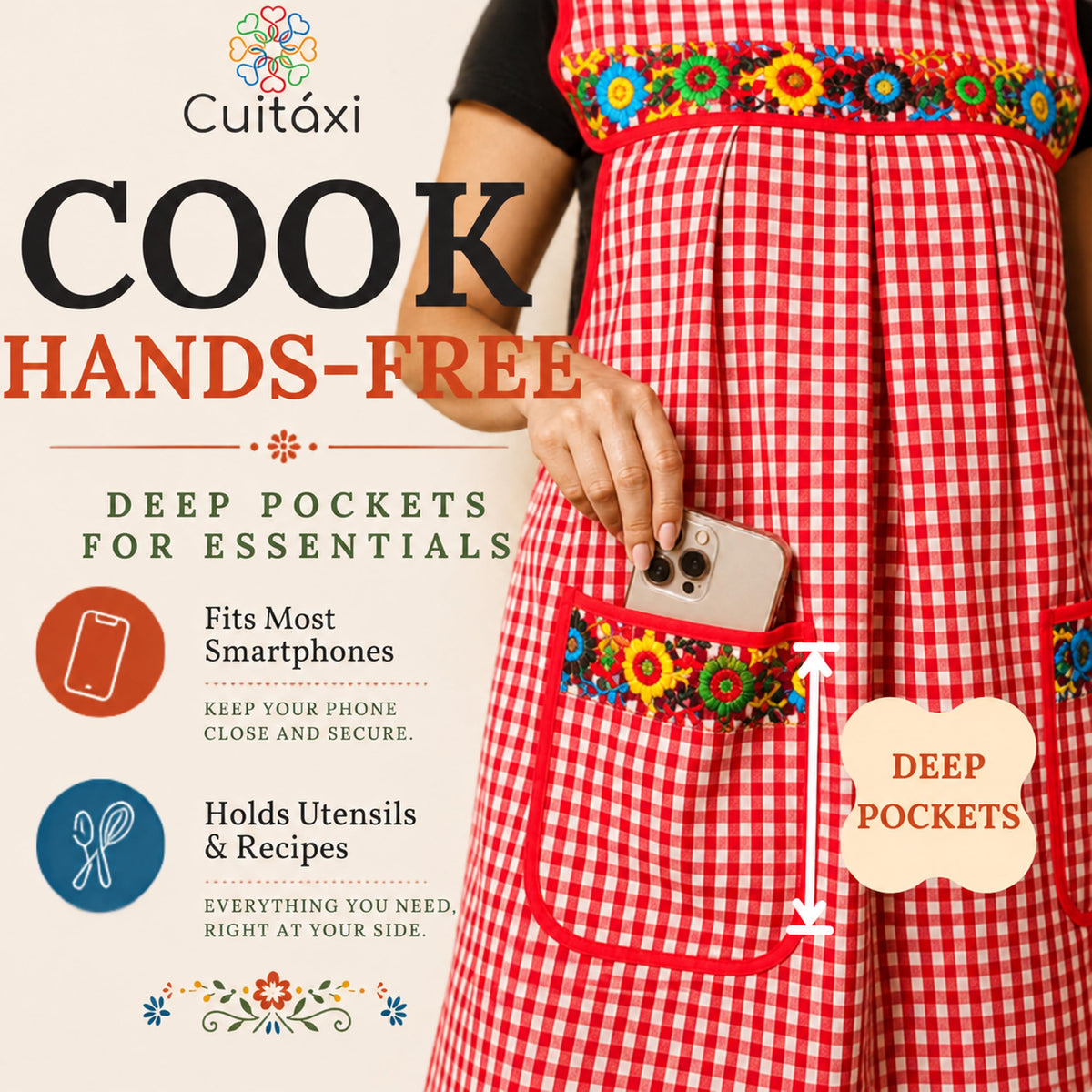 Embroidered Mexican Apron