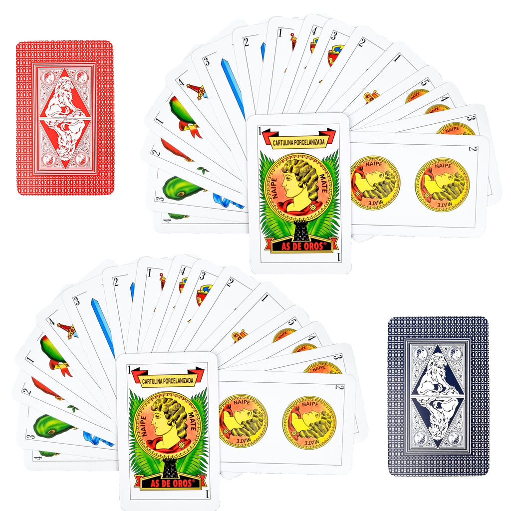 Spanish Playing Cards, Red and Blue 2 Pack