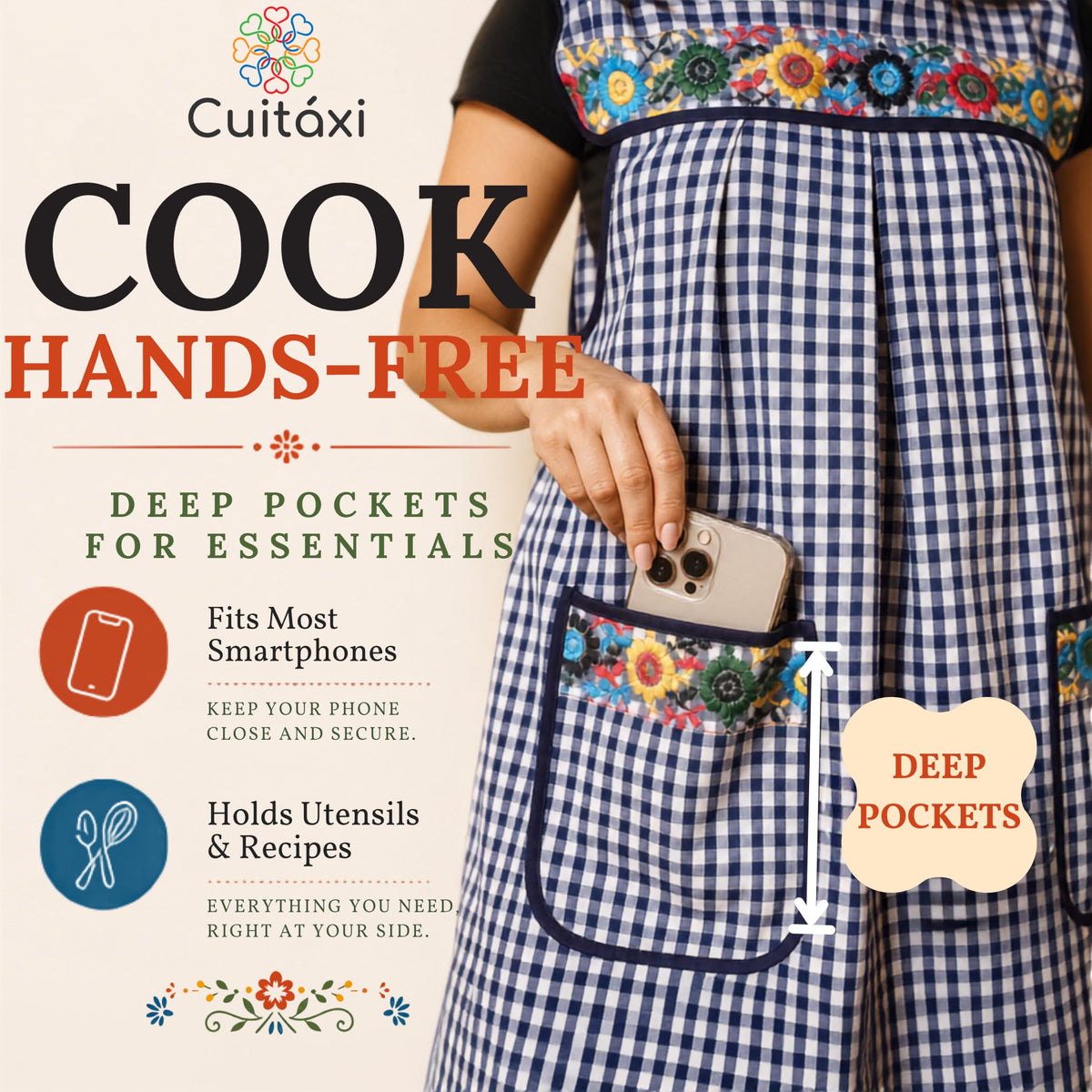 Embroidered Mexican Apron