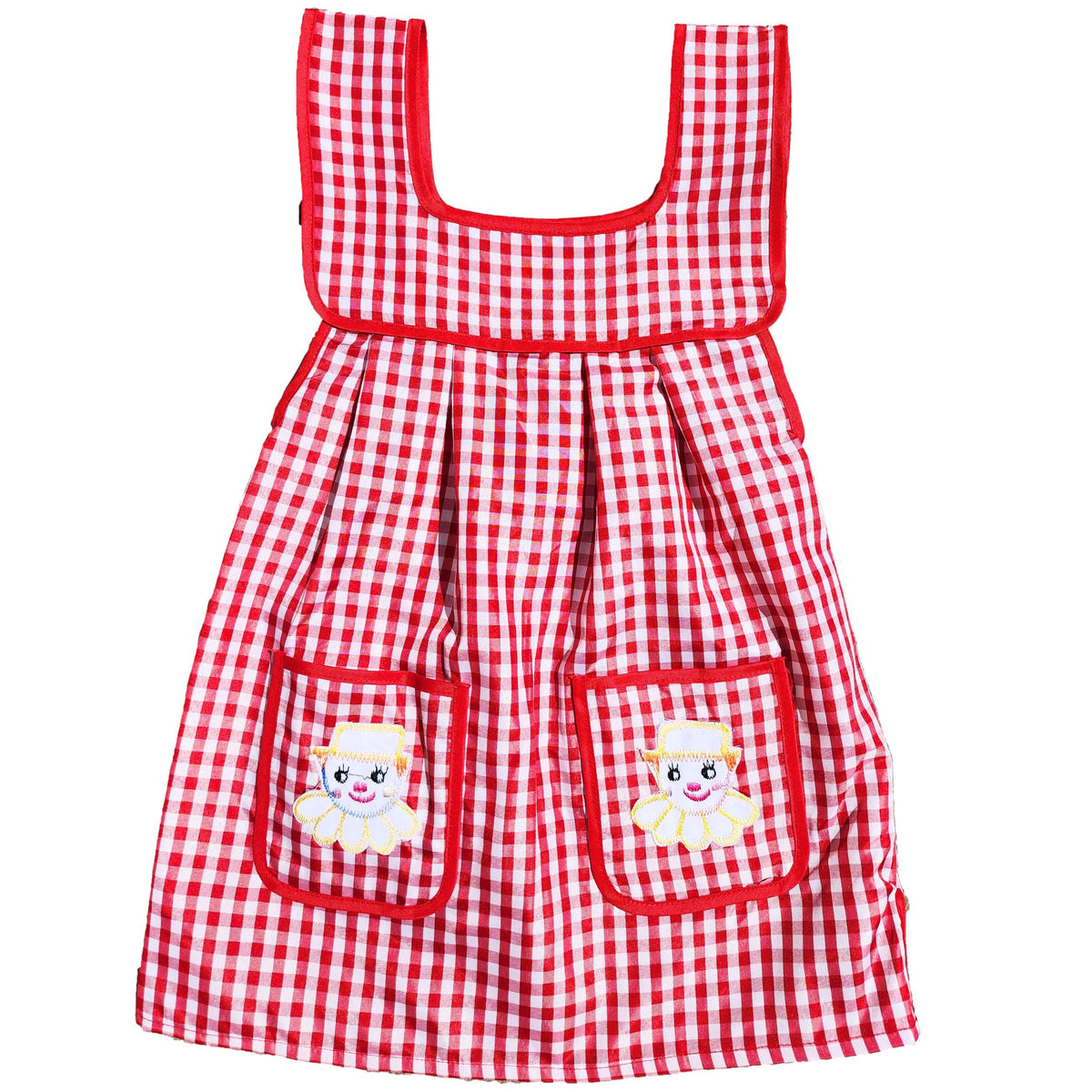 Kids Aprons 2 Pack for Girls, Pink and Red
