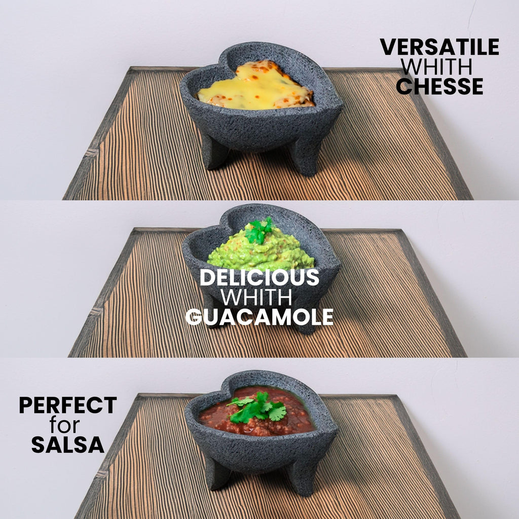 Heart Molcajete with 3 Legs