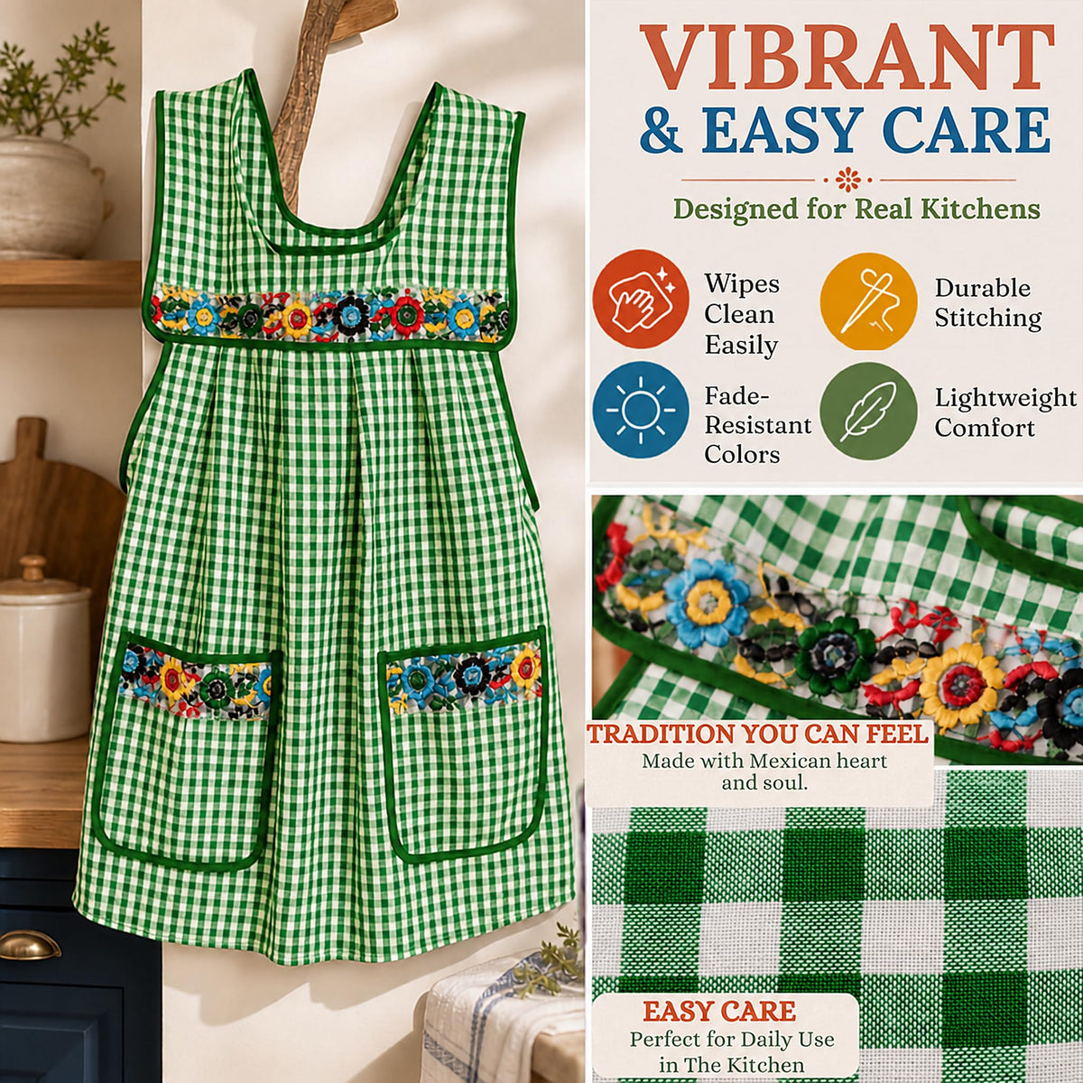 Embroidered Mexican Apron