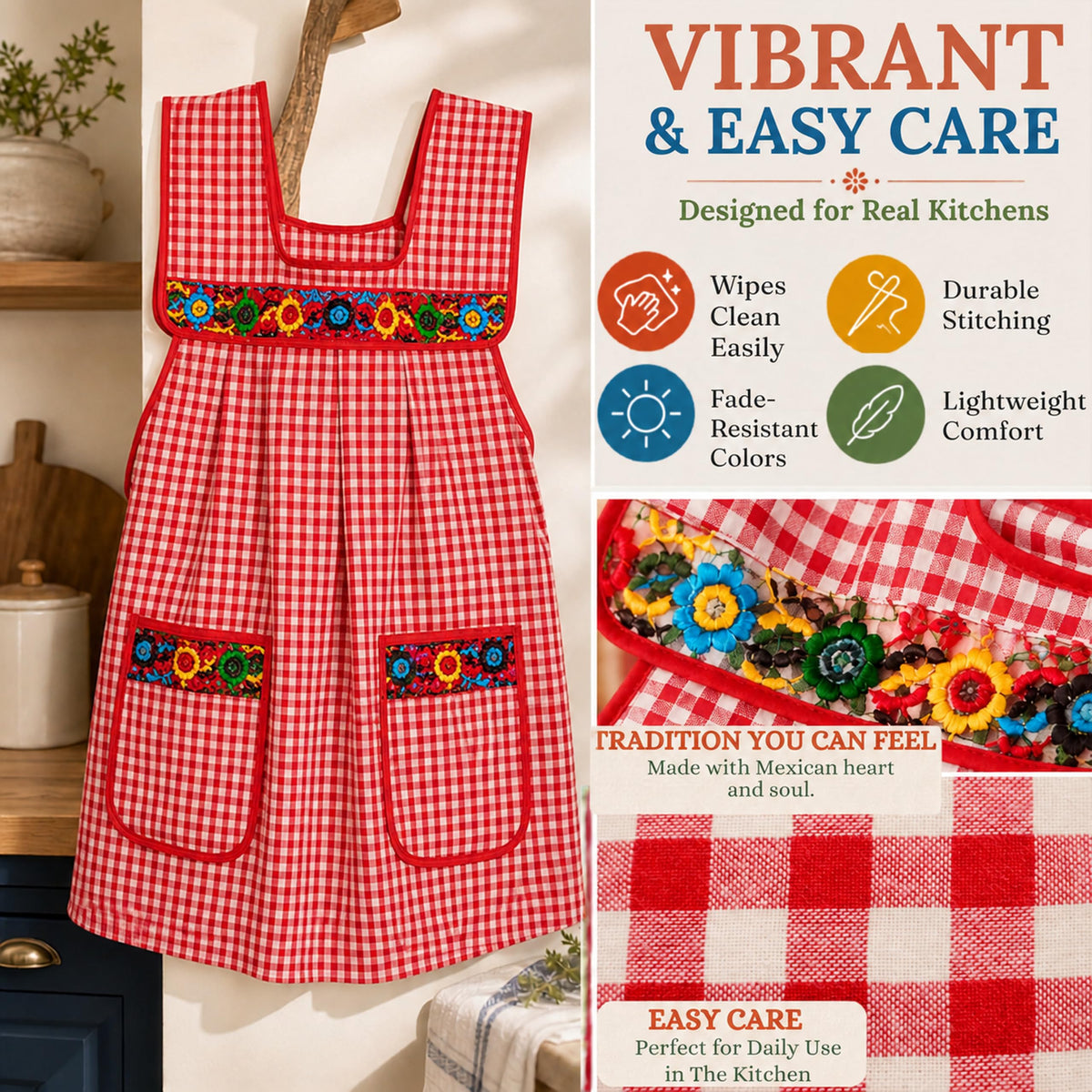 Embroidered Mexican Apron